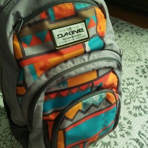 Dakine Grey Orange Blue Backpack